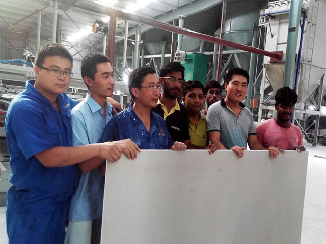 印度石膏板生產(chǎn)線(xiàn)